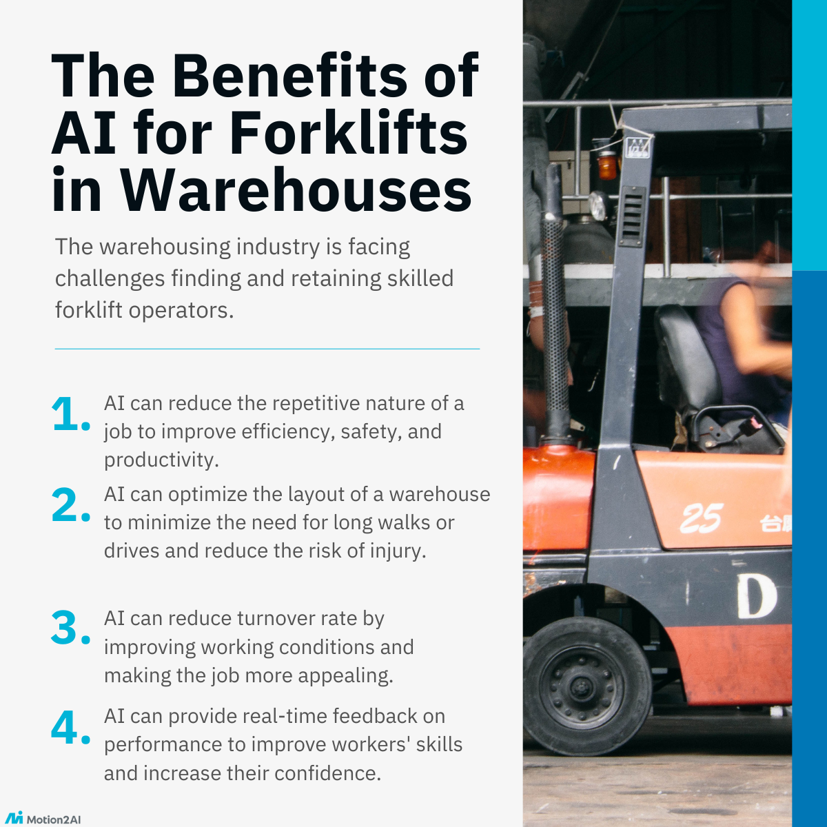 The Benefits of AI for Forklifts in Warehouses
